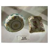 Bavaria Trinket Dish & Ruffled Bowl