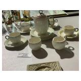 Vintage Poole Pottery 15 Piece Tea Set