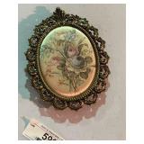 Framed Hand Painted Silk