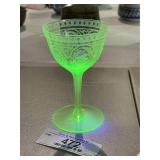 Uranium Glass Goblet