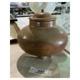 Micaceous Pottery Lidded Container