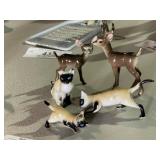 Vintage Hagen Renaker Cat & Deer Figurines