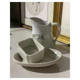 Porcelain Pitcher & Dishes