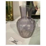 Fluted Purple Glass Vase