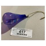 Hand Blown Glass Vintage Teardrop Ornament