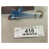 Blue Murano Glass Teardrop Ornament