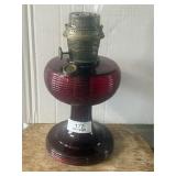 Aladdin "Beehive" Ruby Red Kerosene Lamp