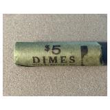 Roll of UNC 1964 Silver Dimes