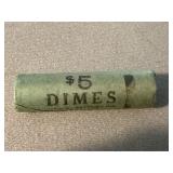 Roll of UNC 1964 Silver Dimes