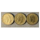 Three 1988 Spanish 100 Peseta Coins
