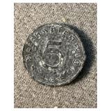 1941 G 5 German Pfennig Coin