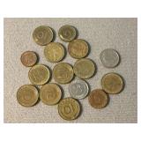 15 Various German  Foreign Coins