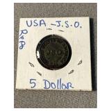 Replica 5 Dollar USA J.S.O. Coin