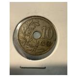 1905 Belgium 10 CES Coin