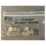 30 Roosevelt Silver Dimes