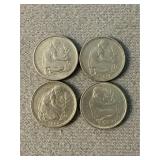 Four 50 Pfennig German Coins