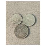 3 French Foreign Coins