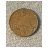 1969 20 Centavos Mexican Coin