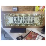 Framed "Antiques" Window / Sign