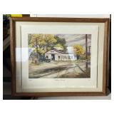 "Gabtown Garage" Artist Signed Framed Print