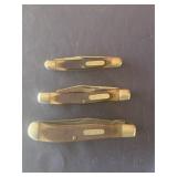 Lot of 3 Old Timer Schrade Collector