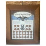 Collectible Framed "Lincoln Memorial Coinage"