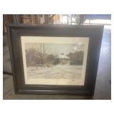 1987 Jerry Baum "Winter in the Round" Framed Print