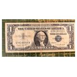 1957A Silver Certificate One Dollar Bill