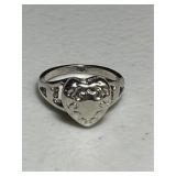 Vintage Ornate Heart Ring