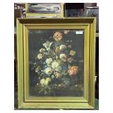 Signed Framed Antique Print