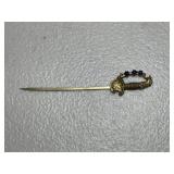 Estate Antique Sapphire Sword Pin