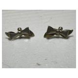 Sterling Silver Vintage Bow Earrings