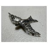 Sterling silver Bird in Flight Brooch