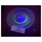 Uranium Glass Snack Tray