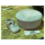 Large Porcelain Trinket Dish & Shoe