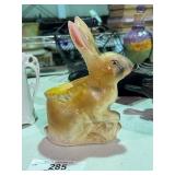 Ceramic Lusterware Bunny Planter
