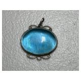 Sterling Silver Blue Topaz Pendant