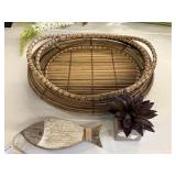 Rattan Serving Tray & Misc. Dï¿½cor