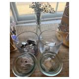 4 Glass Bowls & Bud Vase & Misc.