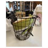 Wire Basket With Assorted Baby Items