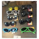 9 Pairs Kids Sunglasses