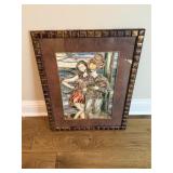 Jeanne Scott Mauzey "Folk Duet" 1986 Framed Art
