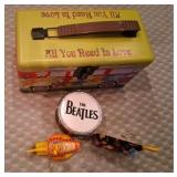 Beatles Lunchbox w/ 3 Ornaments