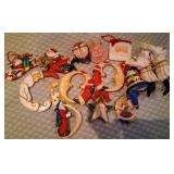 Set of 14 Whimsical Santa Ornaments