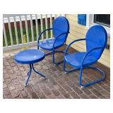 Blue Retro Patio Set