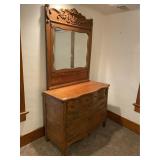 Antique Tiger Oak Bedroom Suite