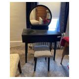Vanity With Mirror & Stool