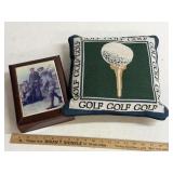 Vintage Golf Decor Set: Memory Box and Pillow