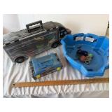 Hot Wheels Semi Truck & Beyblade Beystadium Lot