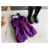 Kids Winter Snow Bib & Waterproof Boots Set